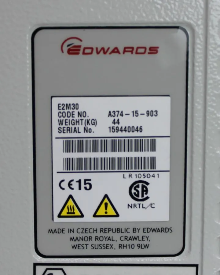 Edwards E2M30 Rotary Vane Vacuum Pump A37415903+ O As-is, CLEARANCE!