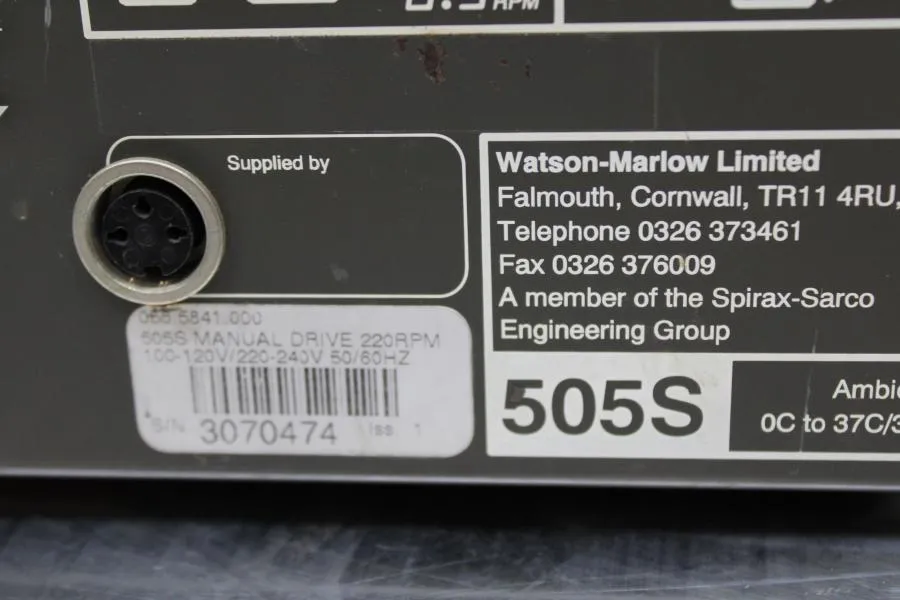 Watson Marlow 505S Peristaltic Pump. As-is, CLEARANCE!