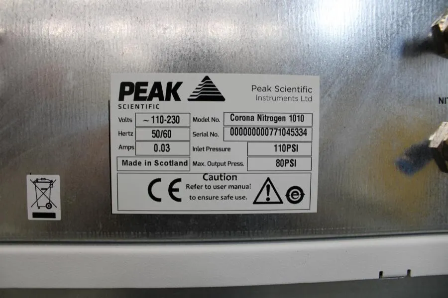 Peak Scientific Acrion N2 Nitrogen Generator & Acrion Air Compressor