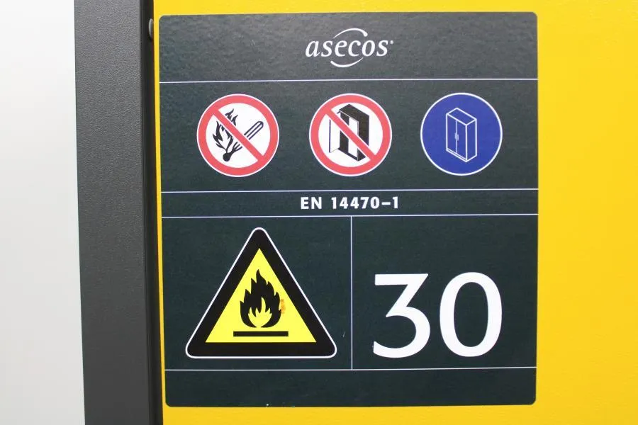 Asecos Fire Resistant Safety Cabinet Q30.195.086.W As-is, CLEARANCE!