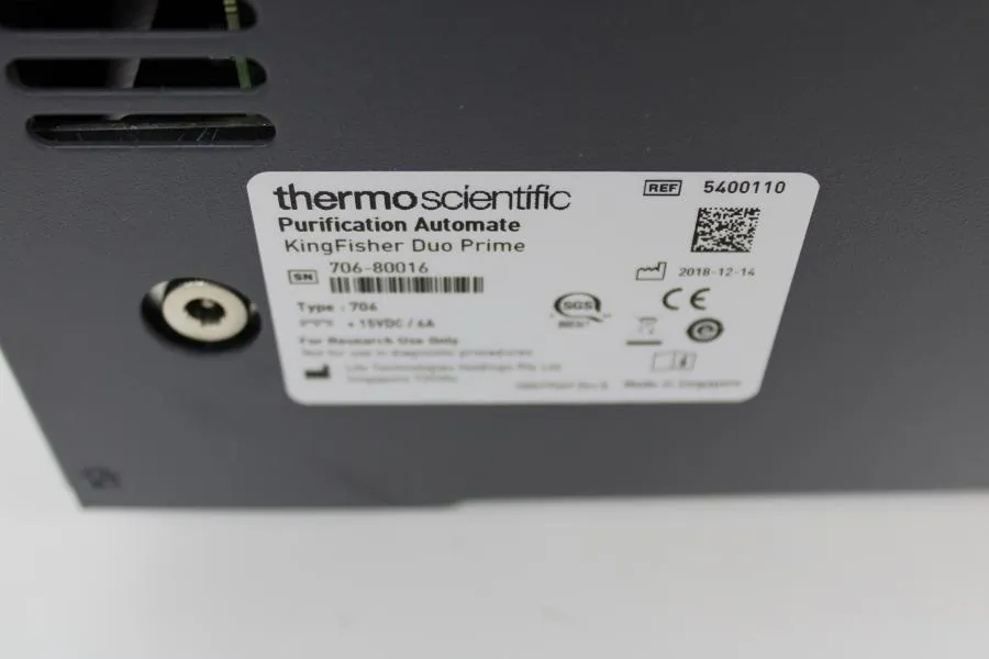 Thermo Scientific Kingfisher Duo Prime 5400110 As-is, CLEARANCE!