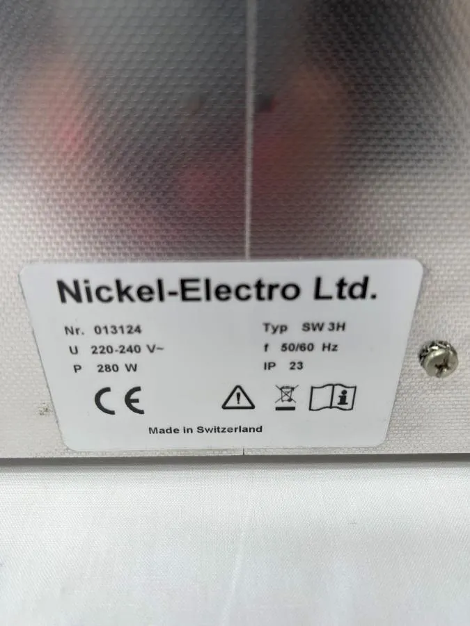 Nickel-Electro Sonic Bath SW3M CLEARANCE!