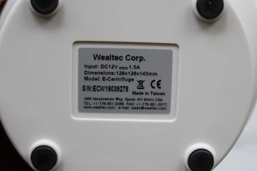 Wealtec Corp E-Centrifuge Benchtop Mini Personal Centrifuge