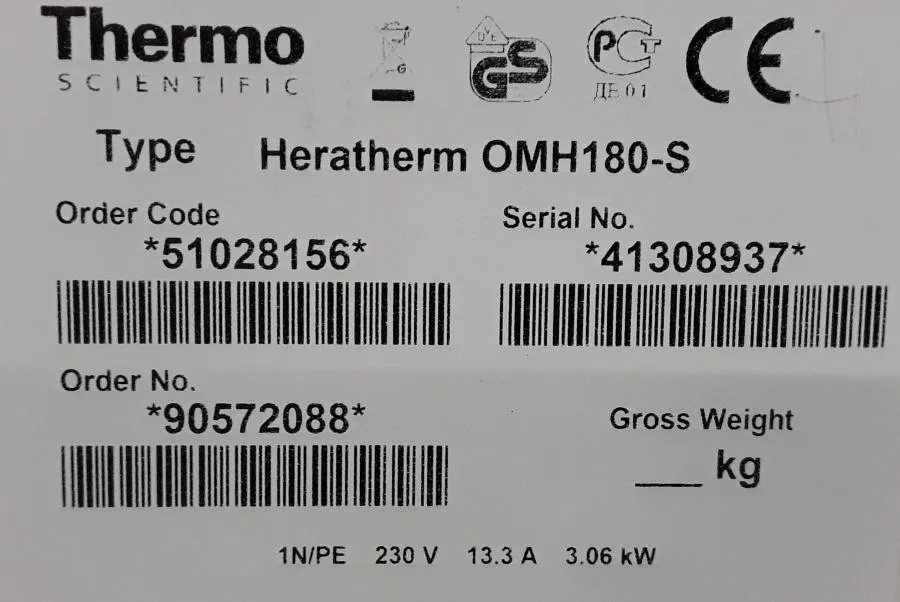 Thermo 51028156 Heratherm Advanced Protocol Oven OMH180-S As-is, CLEARANCE!