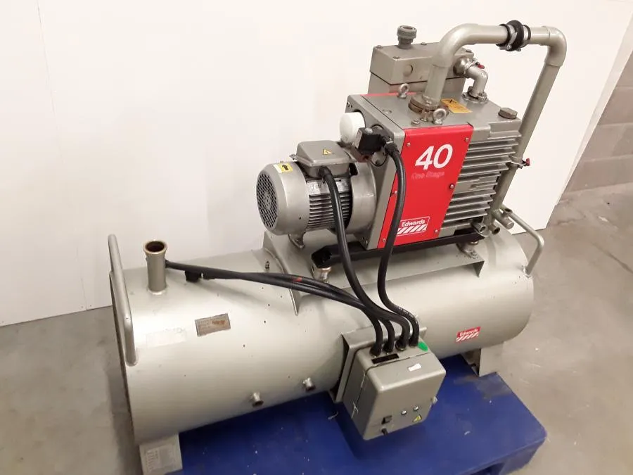 Edwards E1M40 High Vacuum Rotary Pump with Tank As-is, CLEARANCE!