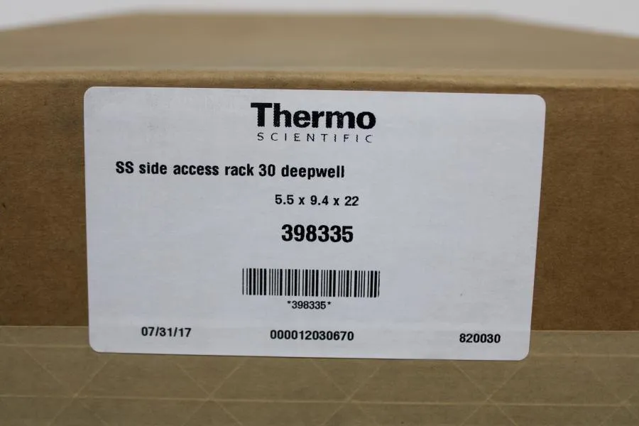 Thermo Scientific SS SIDE ACCESS RACK 30 DEEPWELL Catalog number: 820030