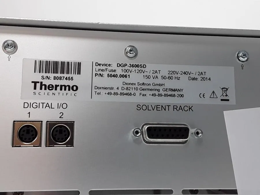 Thermo Dionex Ultimate 3000 DPG-3600SD pump 5040.0 CLEARANCE!