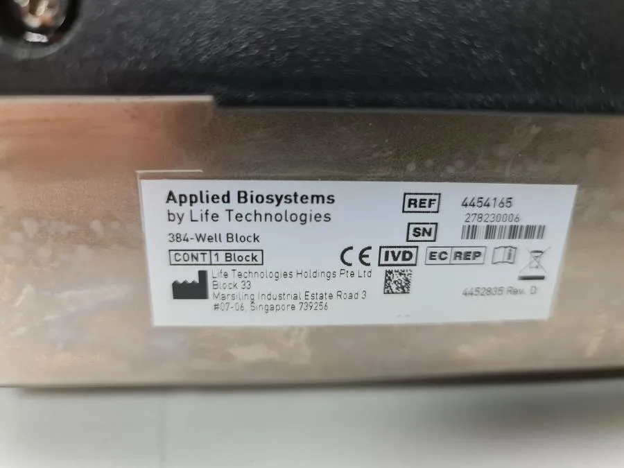 Appled Biosystems Viia 7 384 well Block As-is, CLEARANCE!