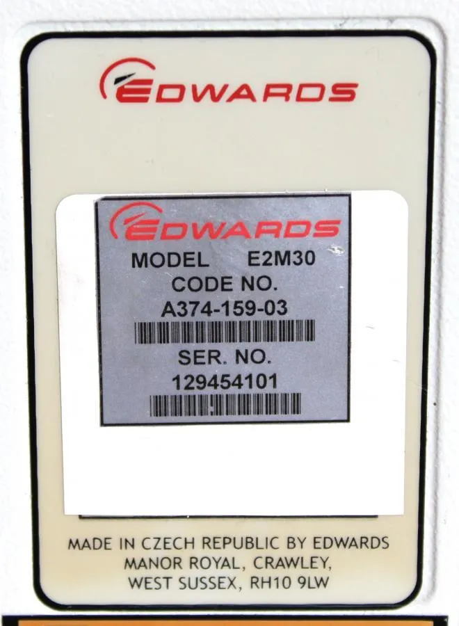 Edwards E2M30 Rotary Vane Vacuum Pump A37415903 As-is, CLEARANCE!