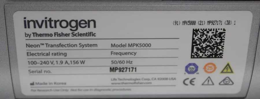 Invitrogen MPK5000 Neon Transfection System