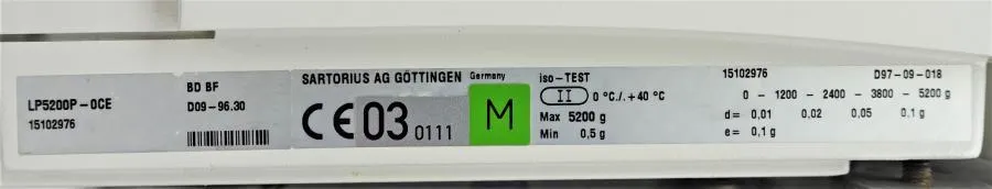 Sartorius Master Pro LP5200P Electronic Precision  As-is, CLEARANCE!