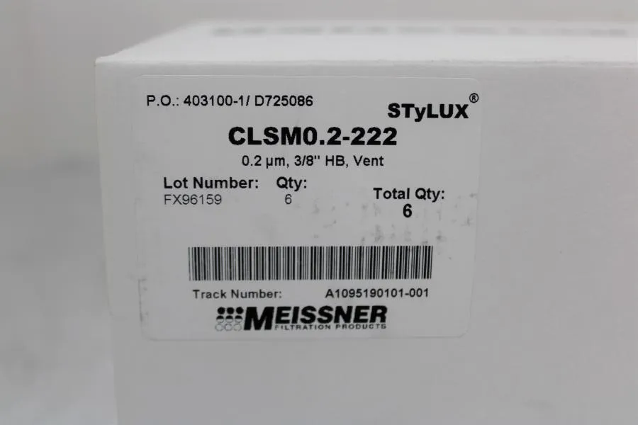STyLUX PES Membrane x6 (Hydrophilic)CLSMO.02-222 W As-is, CLEARANCE!