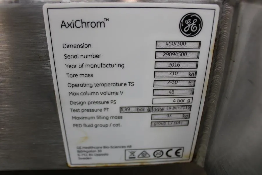 GE AxiChrom 450/300 Chromatography Columns+KINETIX As-is, CLEARANCE!