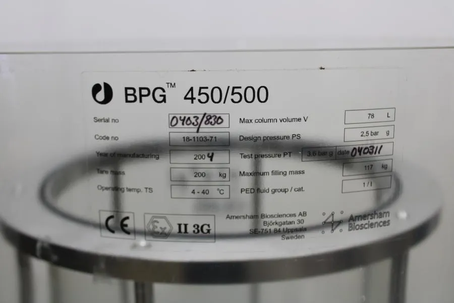 BPG Column 450/500 18-1103-71 Chromatography Columns