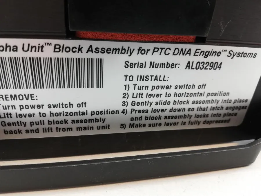 Alpa Unit Block Assembly For PTC DNA Engine