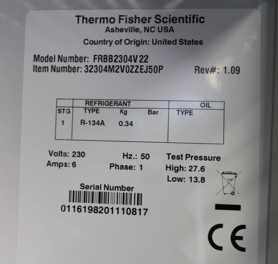 Thermo Fisher High-Performance Blood Bank Refriger As-is, CLEARANCE!