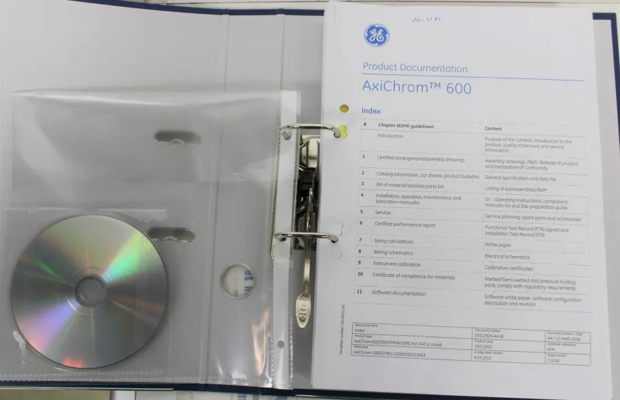 GE AxiChrom Chromatography Column 600/300+SWEDRIVE As-is, CLEARANCE!