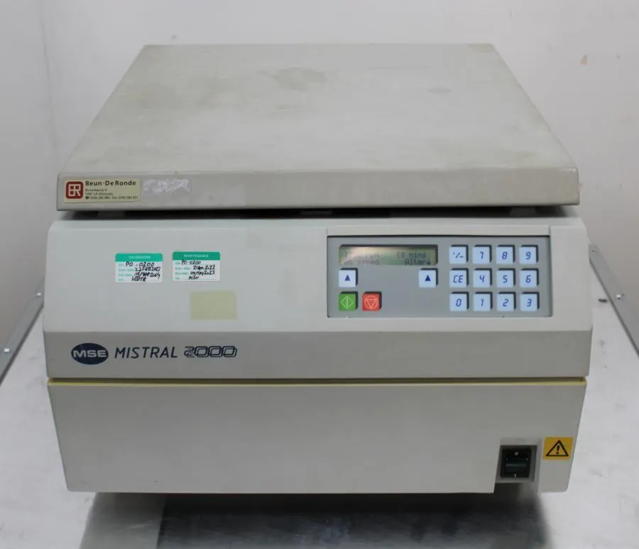 MSE Mistral 2000 centrifuge P/N:MSB200.CX1.4 As-is, CLEARANCE!