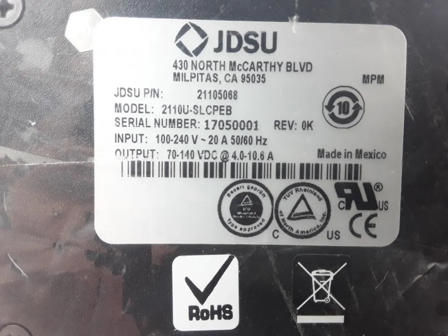 JDSU - 2110U-SLCPEB Laser Power Supply