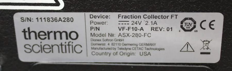 Fraction Collector FT VF-F10-A As-is, CLEARANCE!