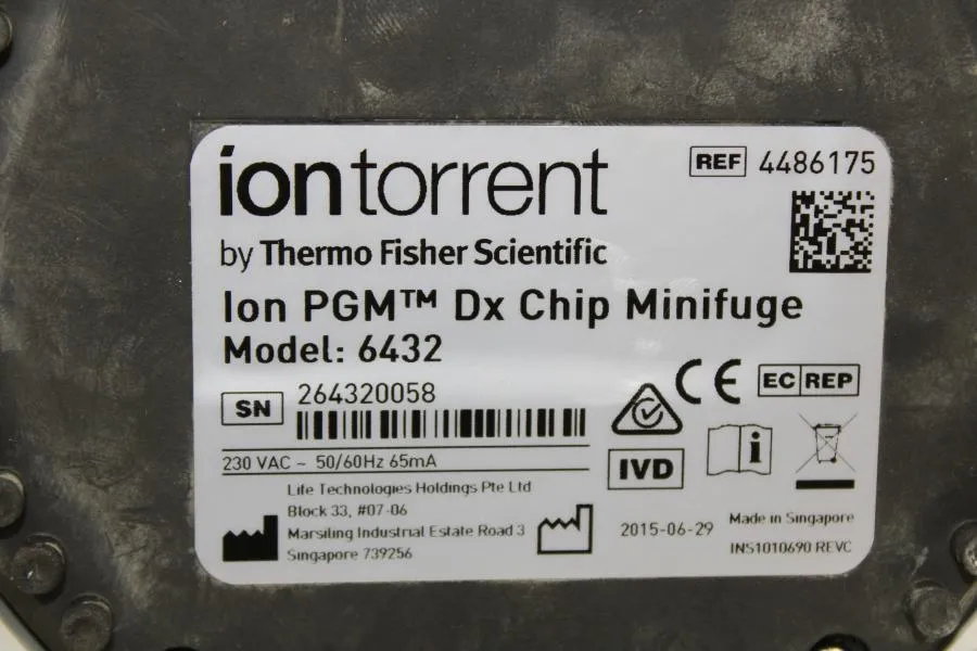 Ion PGM Dx Chip Minifuge 4486175