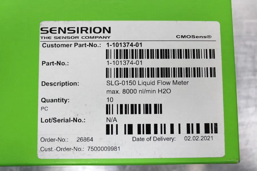 Sensirion SLG-0150-Dynamic liquid flow monitoring- As-is, CLEARANCE!