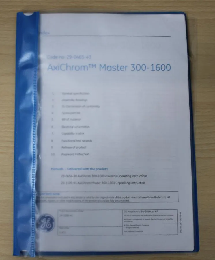 GE Healthcare Control Unit AxiChrom Master 300-160 As-is, CLEARANCE!