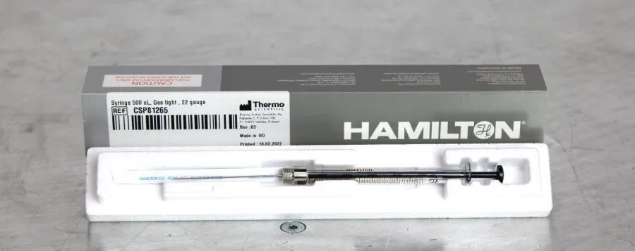 Hamilton 500uL, 1750 RN, 22 gauge, REF: CSP81265 G As-is, CLEARANCE!